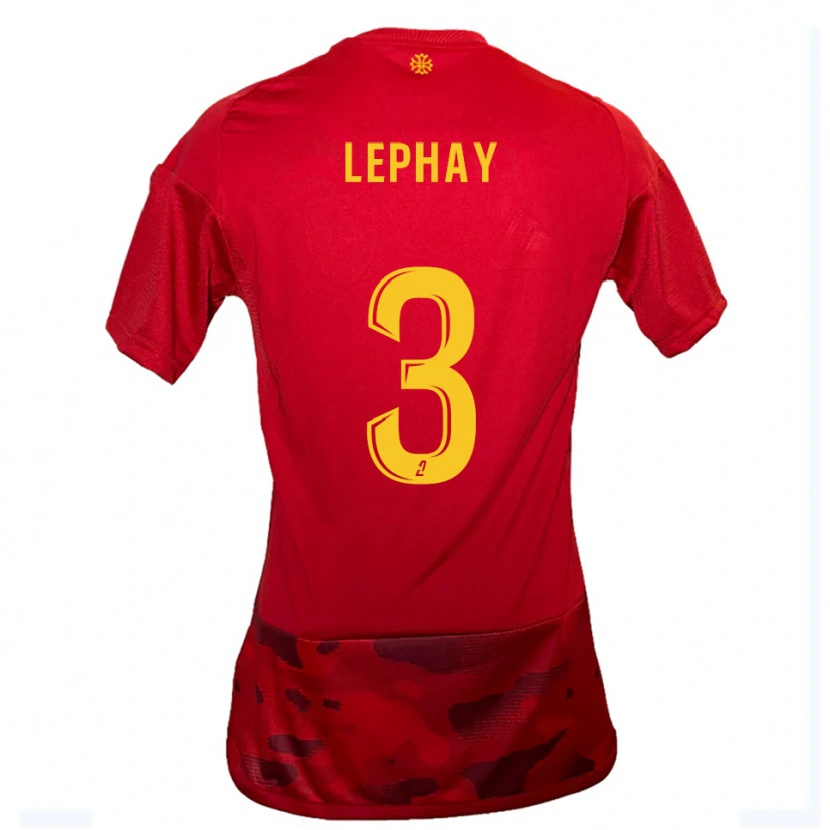 DanxenレディースJules Lephay#3赤 黄ホームシャツ2025/26ジャージーユニフォーム