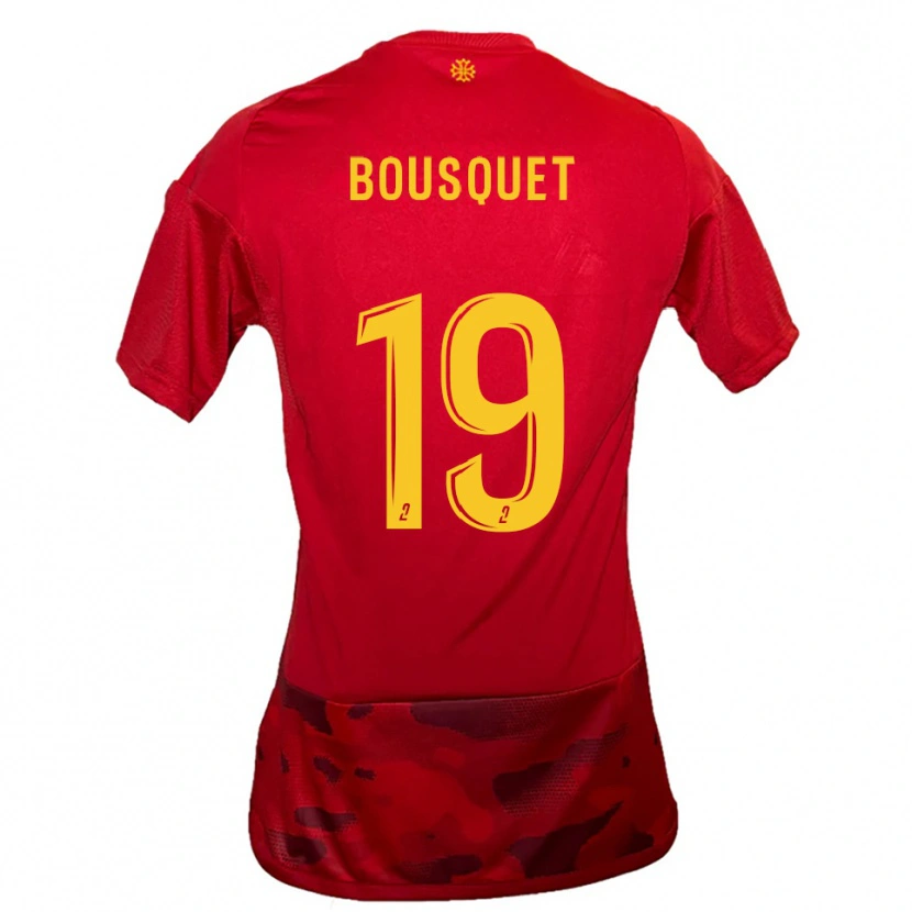 DanxenレディースMarie Bousquet#19赤 黄ホームシャツ2025/26ジャージーユニフォーム