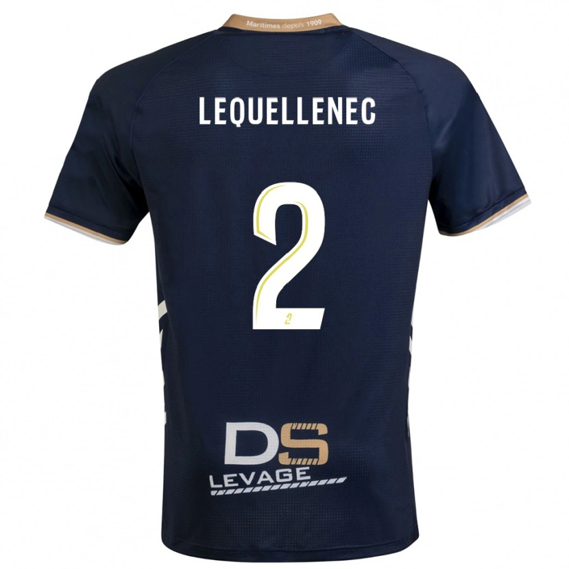DanxenレディースYanis Lequellenec#2紺 金ホームシャツ2025/26ジャージーユニフォーム