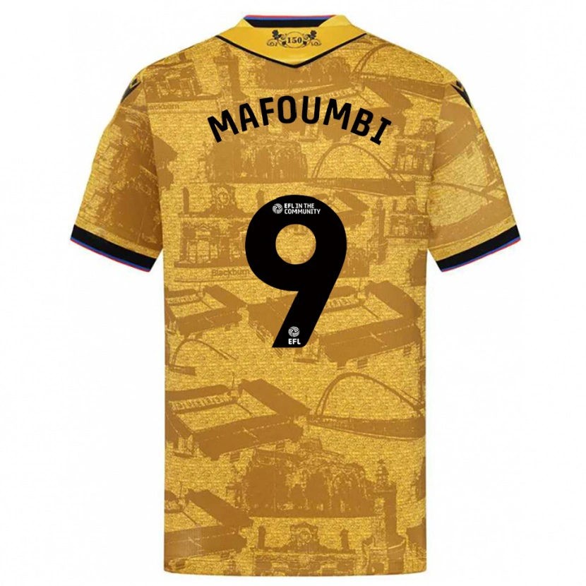 DanxenレディースExaucé Mafoumbi#9金 黒アウェイシャツ2025/26ジャージーユニフォーム