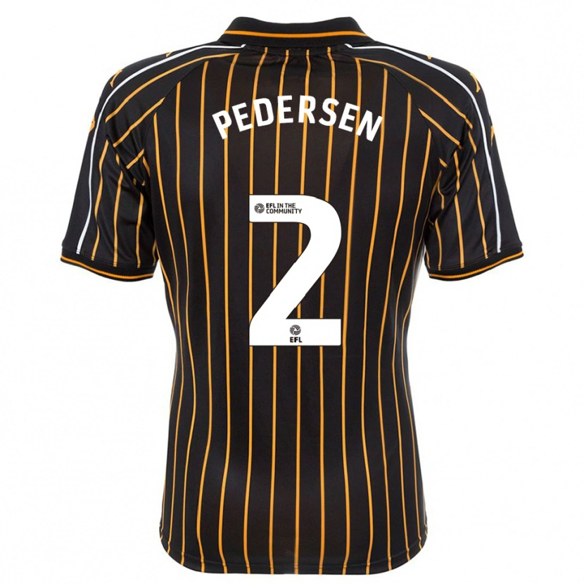 DanxenレディースEden Pedersen#2白 黒アウェイシャツ2025/26ジャージーユニフォーム