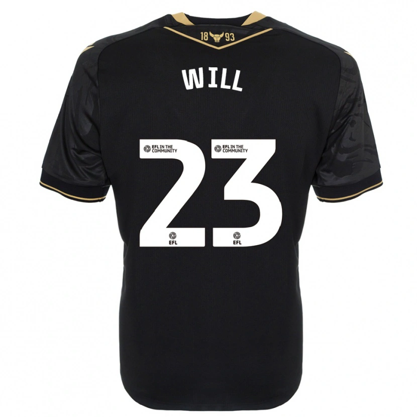 Danxenレディースメリック・ウィル#23黒 金アウェイシャツ2025/26ジャージーユニフォーム