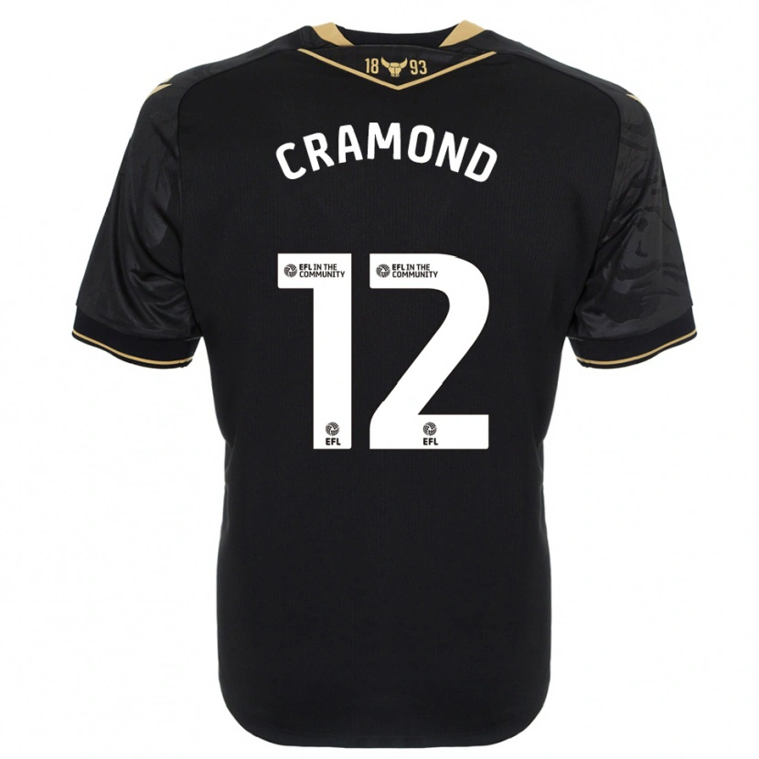 DanxenレディースCharlie Cramond#12黒 金アウェイシャツ2025/26ジャージーユニフォーム