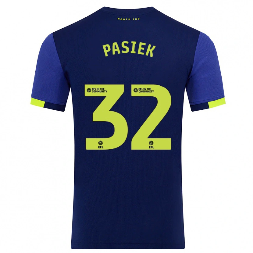 DanxenレディースKacper Pasiek#32紺 黄アウェイシャツ2025/26ジャージーユニフォーム