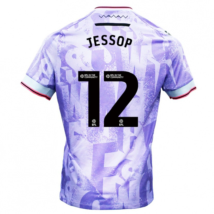 DanxenレディースJacob Jessop#12ライラック 白アウェイシャツ2025/26ジャージーユニフォーム
