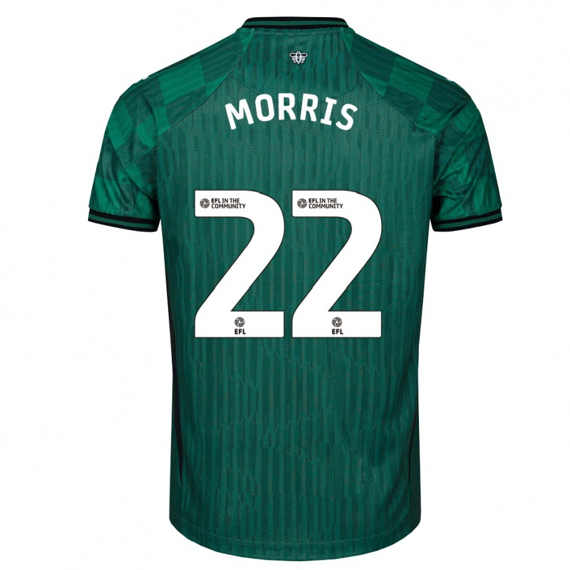 DanxenレディースJames Morris#22緑 黒アウェイシャツ2025/26ジャージーユニフォーム