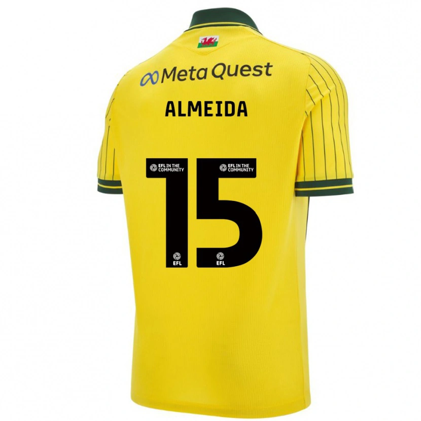 DanxenレディースDaymeon Almeida#15黄 緑アウェイシャツ2025/26ジャージーユニフォーム
