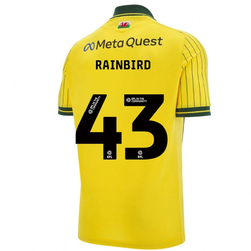DanxenレディースJames Rainbird#43黄 緑アウェイシャツ2025/26ジャージーユニフォーム