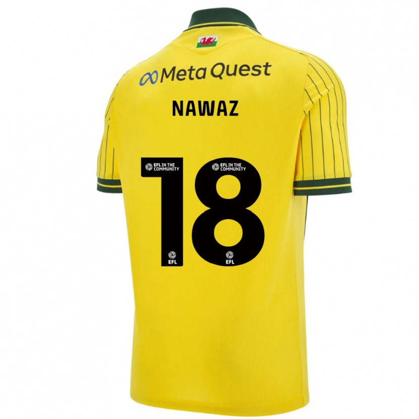 DanxenレディースUmar Nawaz#18黄 緑アウェイシャツ2025/26ジャージーユニフォーム