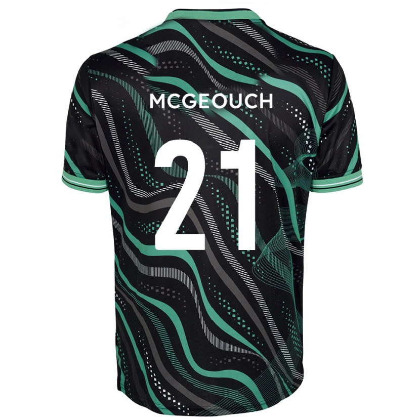 DanxenレディースDylan Mcgeouch#21黒 緑アウェイシャツ2025/26ジャージーユニフォーム