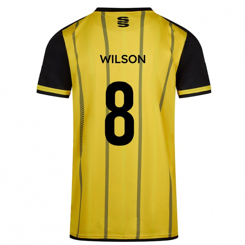 DanxenレディースGeorge Wilson#8黄 黒アウェイシャツ2025/26ジャージーユニフォーム