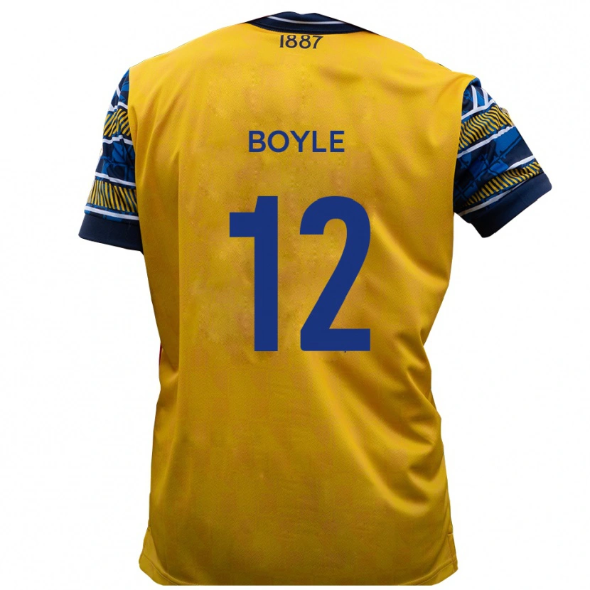 DanxenレディースLouie Boyle#12黄 黒アウェイシャツ2025/26ジャージーユニフォーム