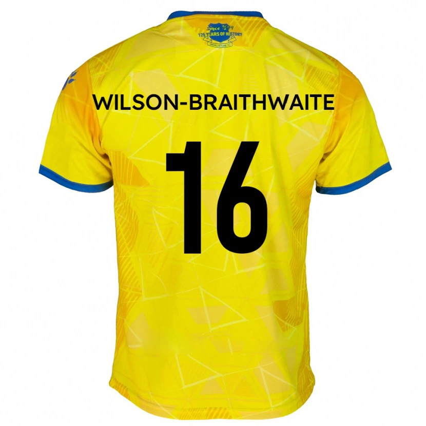 DanxenレディースMakai Wilson-Braithwaite#16黄 青アウェイシャツ2025/26ジャージーユニフォーム
