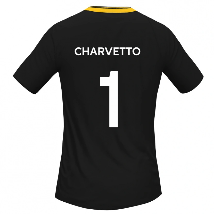 DanxenレディースMichael Charvetto#1黒 黄アウェイシャツ2025/26ジャージーユニフォーム