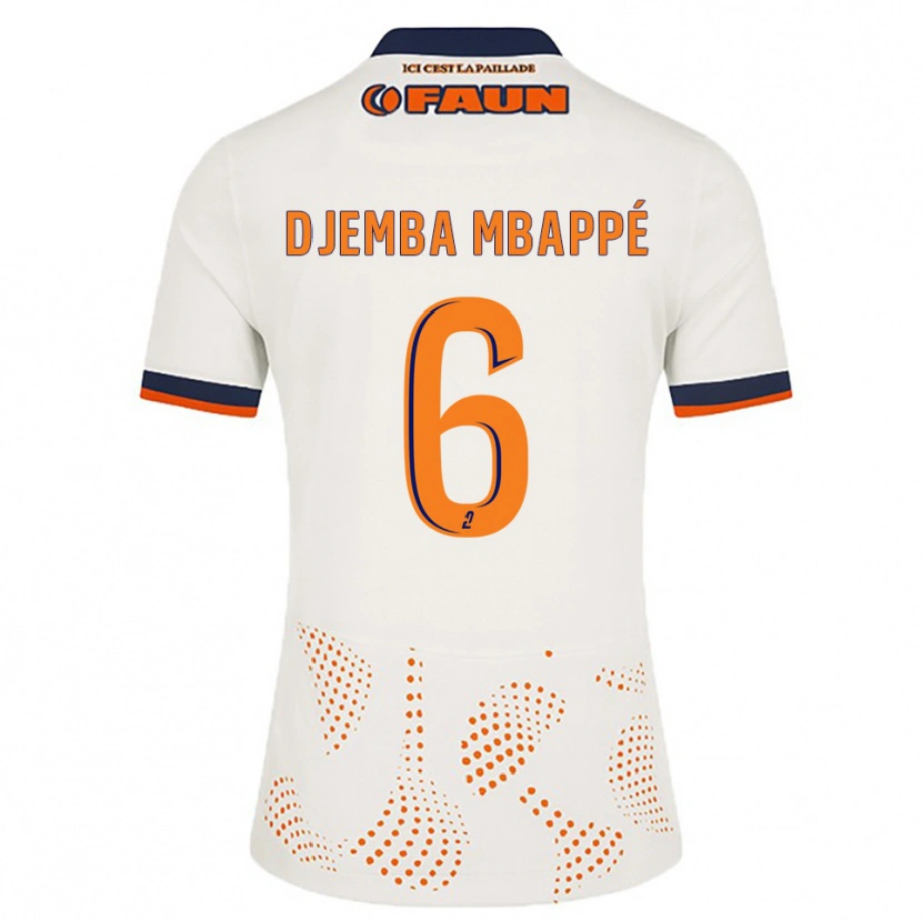 DanxenレディースYvan Djemba Mbappé#6白 オレンジアウェイシャツ2025/26ジャージーユニフォーム