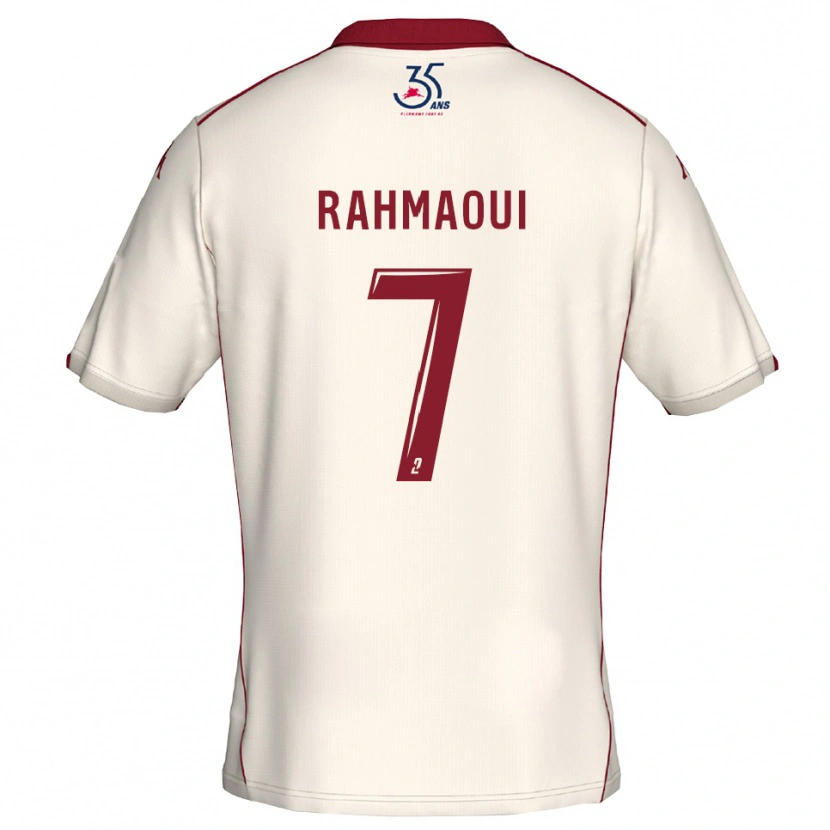 DanxenレディースYazid Rahmaoui#7白 バーガンディアウェイシャツ2025/26ジャージーユニフォーム