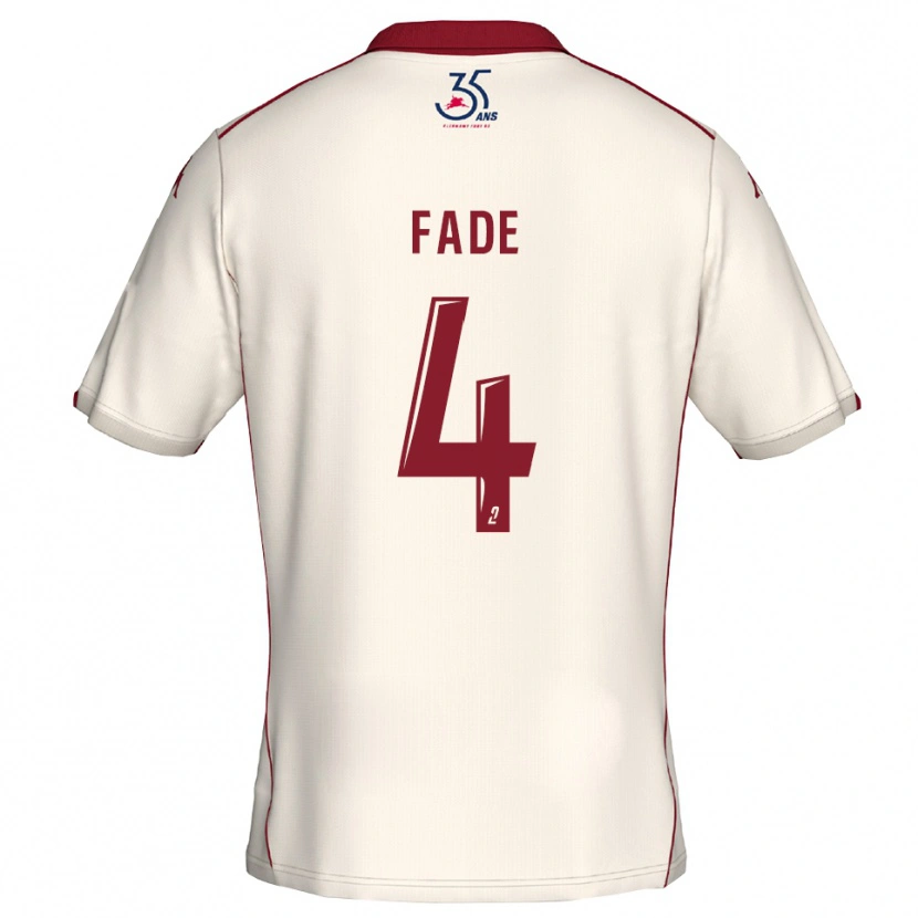 DanxenレディースAboubacar Fade#4白 バーガンディアウェイシャツ2025/26ジャージーユニフォーム