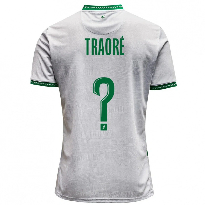 DanxenレディースAboubakar Traoré#0白 緑アウェイシャツ2025/26ジャージーユニフォーム