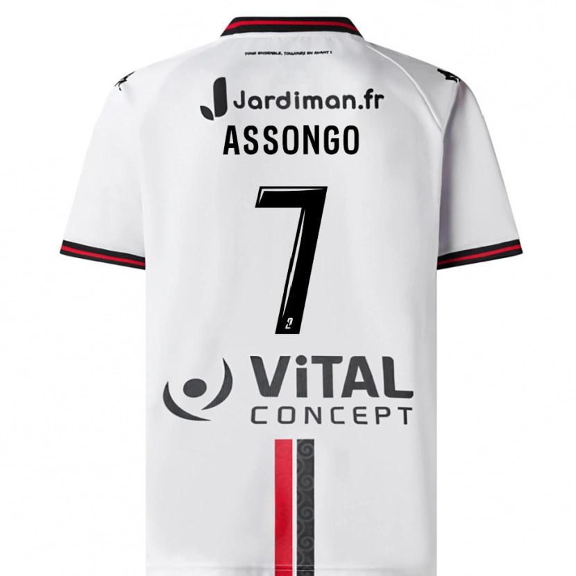 DanxenレディースIlan Assongo#7白 赤アウェイシャツ2025/26ジャージーユニフォーム