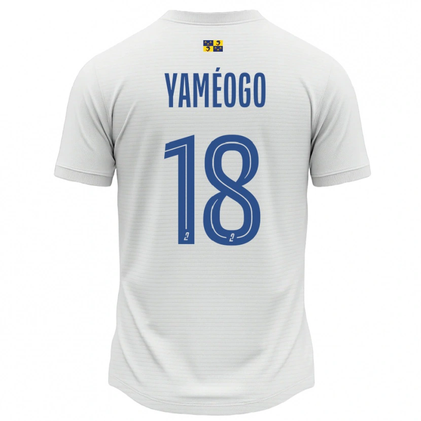 DanxenレディースBachirou Yaméogo#18白 青アウェイシャツ2025/26ジャージーユニフォーム