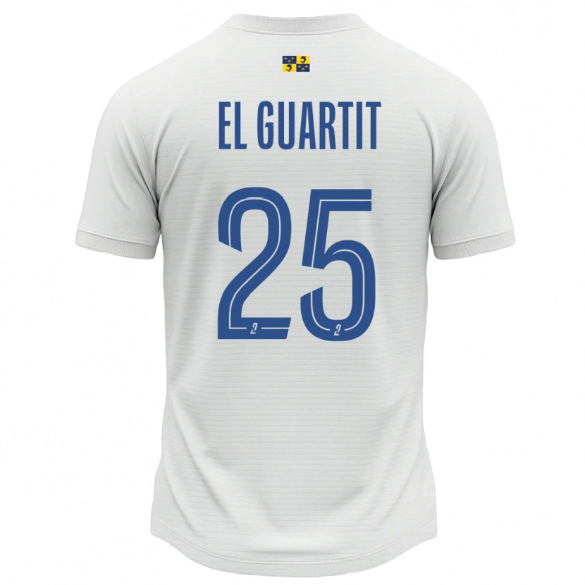 DanxenレディースYassine El Guartit#25白 青アウェイシャツ2025/26ジャージーユニフォーム