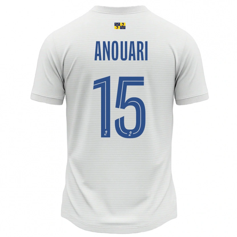 DanxenレディースNaël Anouari#15白 青アウェイシャツ2025/26ジャージーユニフォーム