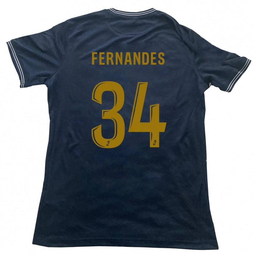 DanxenレディースAlexandre Fernandes#34紺 金アウェイシャツ2025/26ジャージーユニフォーム