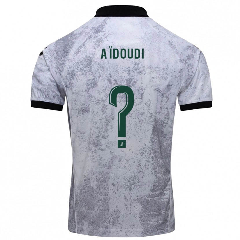 DanxenレディースKarim Aïdoudi#0白 黒アウェイシャツ2025/26ジャージーユニフォーム