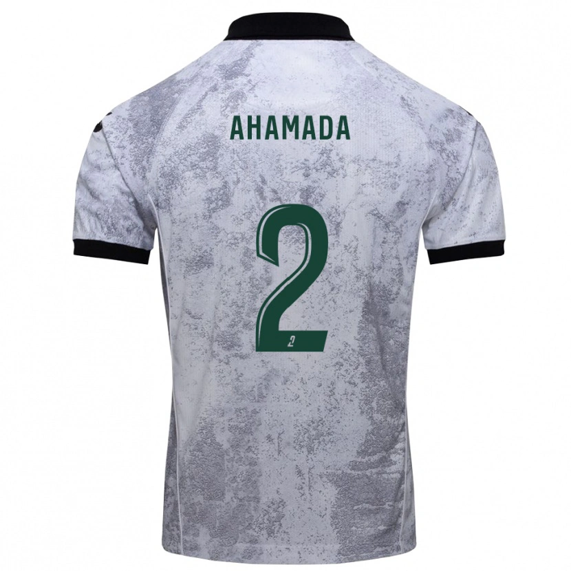 DanxenレディースMohafidh Ahamada#2白 黒アウェイシャツ2025/26ジャージーユニフォーム