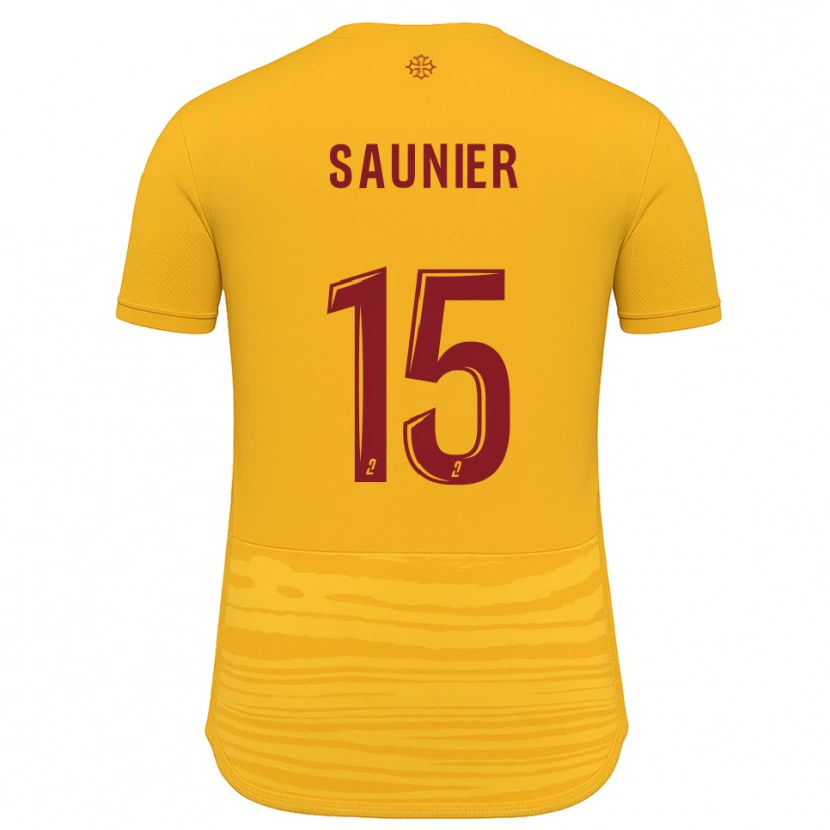 DanxenレディースOcéane Saunier#15オレンジ バーガンディアウェイシャツ2025/26ジャージーユニフォーム
