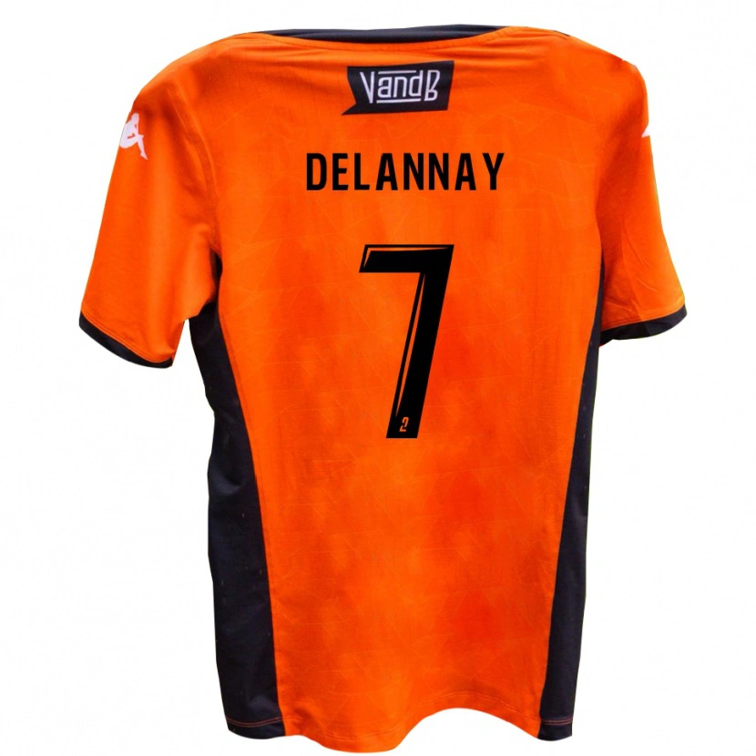 DanxenレディースMathis Delannay#7白 黒アウェイシャツ2025/26ジャージーユニフォーム