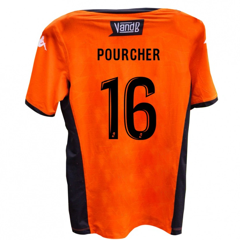 DanxenレディースEsteban Pourcher#16白 黒アウェイシャツ2025/26ジャージーユニフォーム