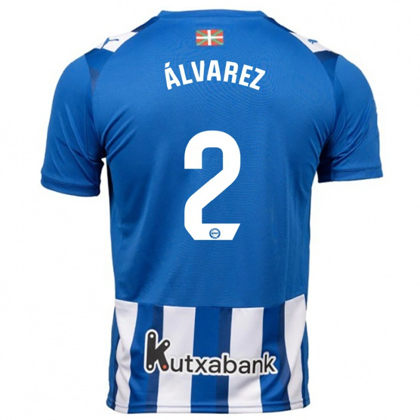DanxenキッズJoseda Álvarez#2青白ホームシャツ2025/26ジャージーユニフォーム