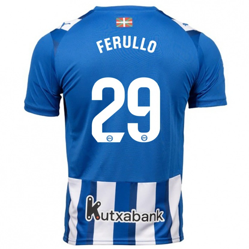 DanxenキッズFlavio Ferullo#29青白ホームシャツ2025/26ジャージーユニフォーム