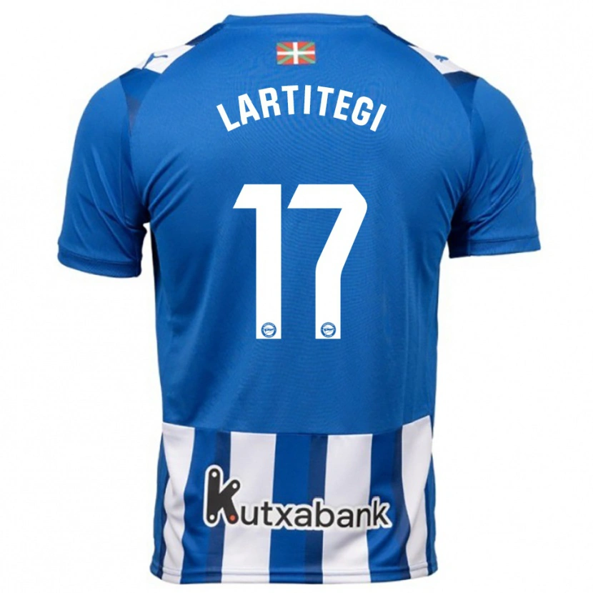 DanxenキッズJulen Lartitegi#17青白ホームシャツ2025/26ジャージーユニフォーム