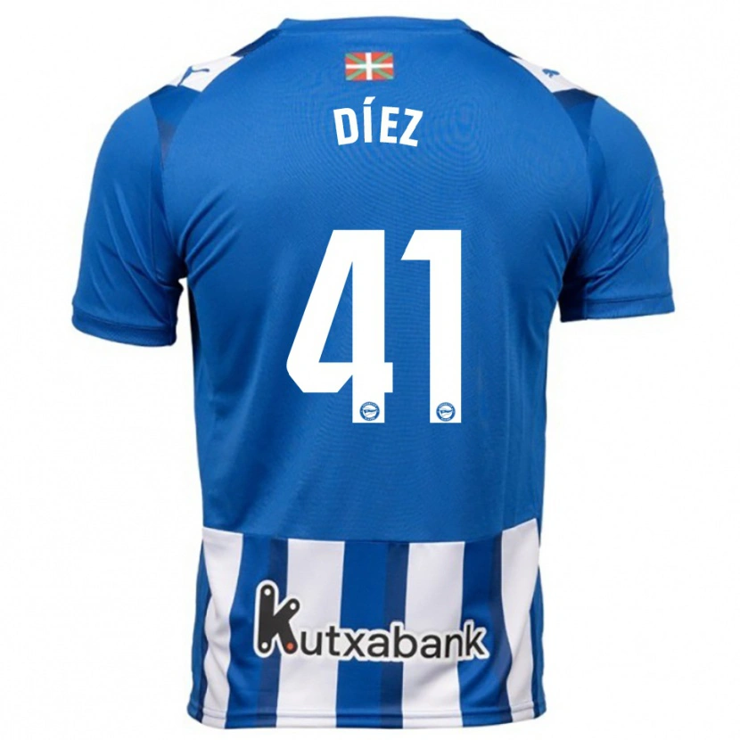 DanxenキッズVictor Díez#41青白ホームシャツ2025/26ジャージーユニフォーム