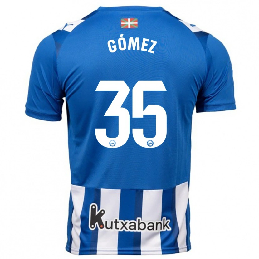 DanxenキッズJorge Gómez#35青白ホームシャツ2025/26ジャージーユニフォーム