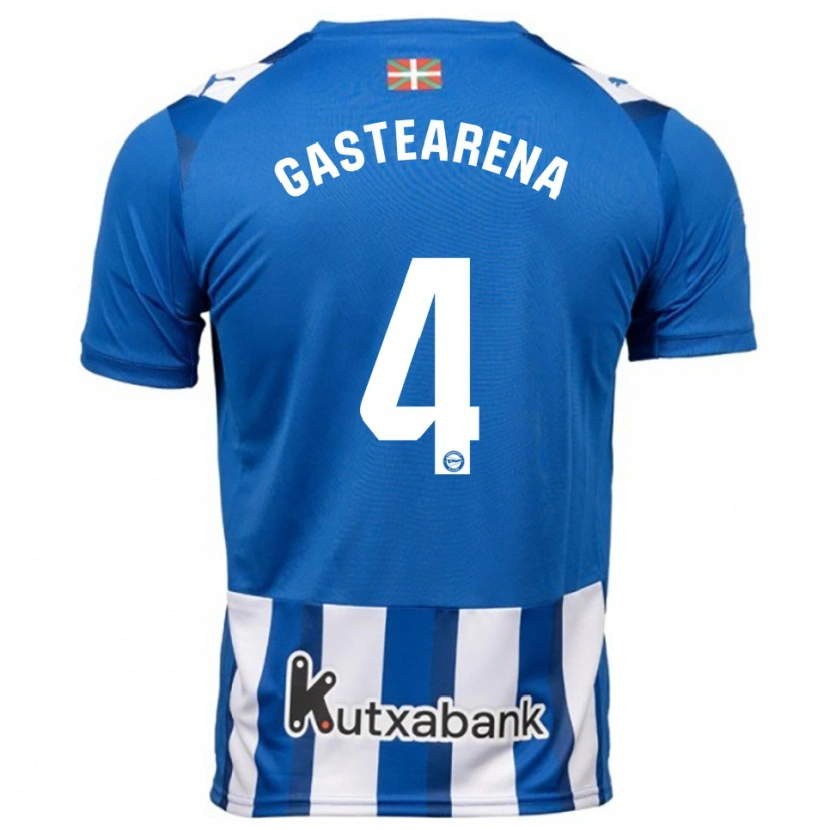 DanxenキッズItziar Gastearena#4青白ホームシャツ2025/26ジャージーユニフォーム