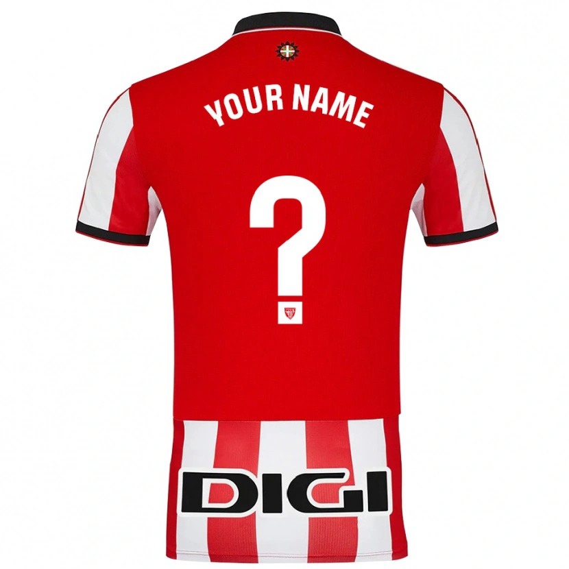 Danxenキッズあなたの名前#0赤白ホームシャツ2025/26ジャージーユニフォーム