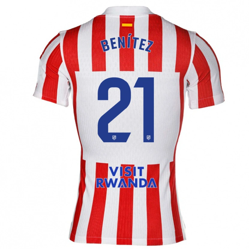 Danxenキッズフィアンマ・ベニテス#21赤白ホームシャツ2025/26ジャージーユニフォーム