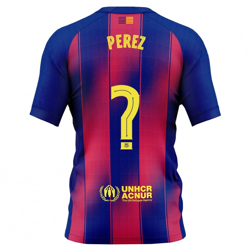 DanxenキッズMaría Pérez#0青赤ホームシャツ2025/26ジャージーユニフォーム