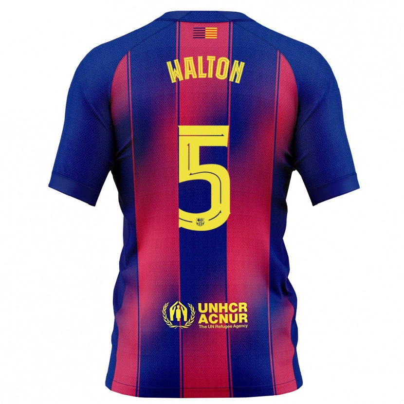 DanxenキッズÁlex Walton#5青赤ホームシャツ2025/26ジャージーユニフォーム