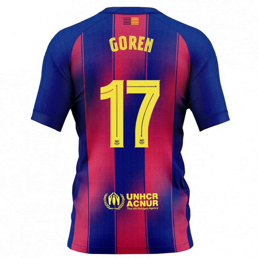 DanxenキッズOrian Goren#17青赤ホームシャツ2025/26ジャージーユニフォーム