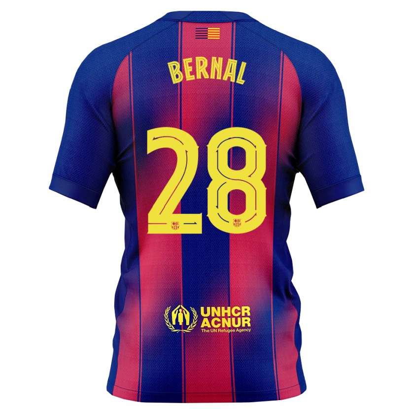 Danxenキッズマルク・ベルナル#28青赤ホームシャツ2025/26ジャージーユニフォーム