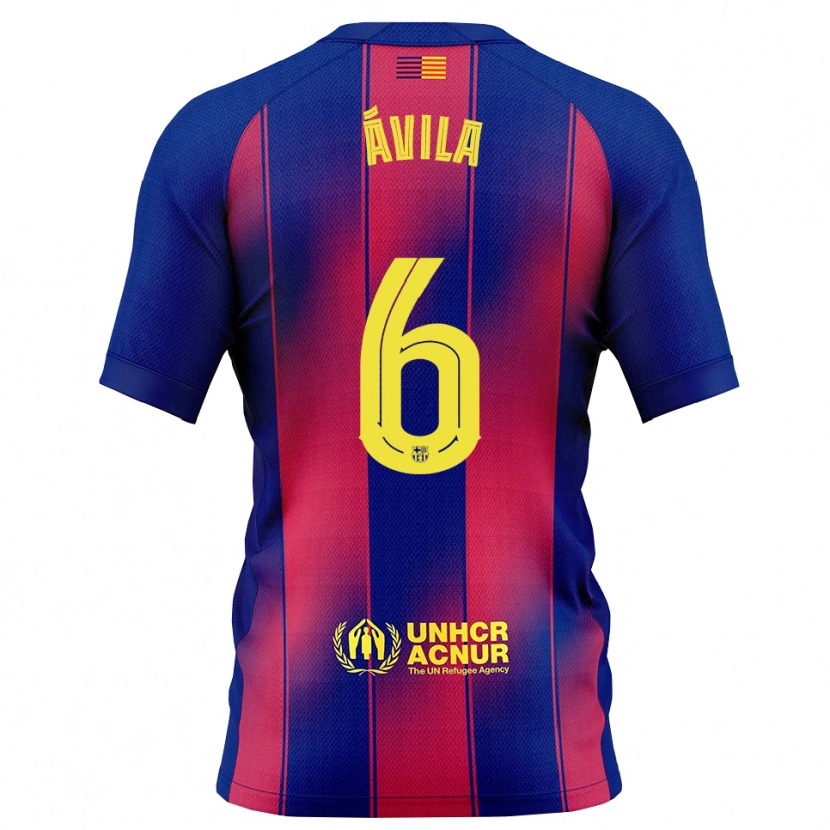 DanxenキッズDani Ávila#6青赤ホームシャツ2025/26ジャージーユニフォーム