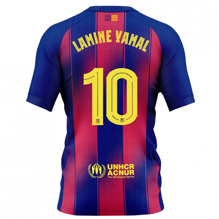 Danxenキッズラミン・ヤマル#10青赤ホームシャツ2025/26ジャージーユニフォーム