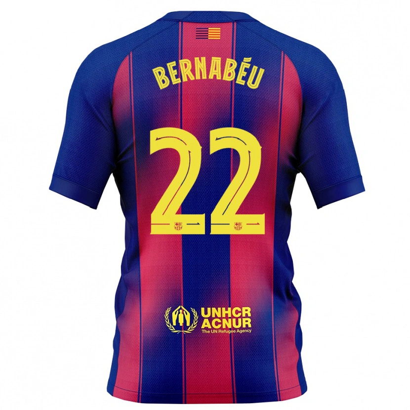 DanxenキッズPol Bernabéu#22青赤ホームシャツ2025/26ジャージーユニフォーム