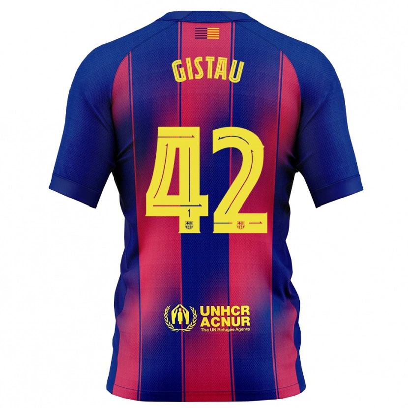 DanxenキッズÒscar Gistau#42青赤ホームシャツ2025/26ジャージーユニフォーム