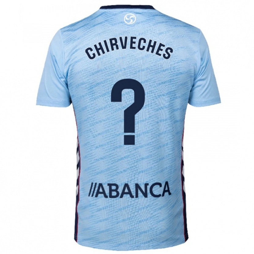 DanxenキッズRaúl Chirveches#0空色赤ホームシャツ2025/26ジャージーユニフォーム