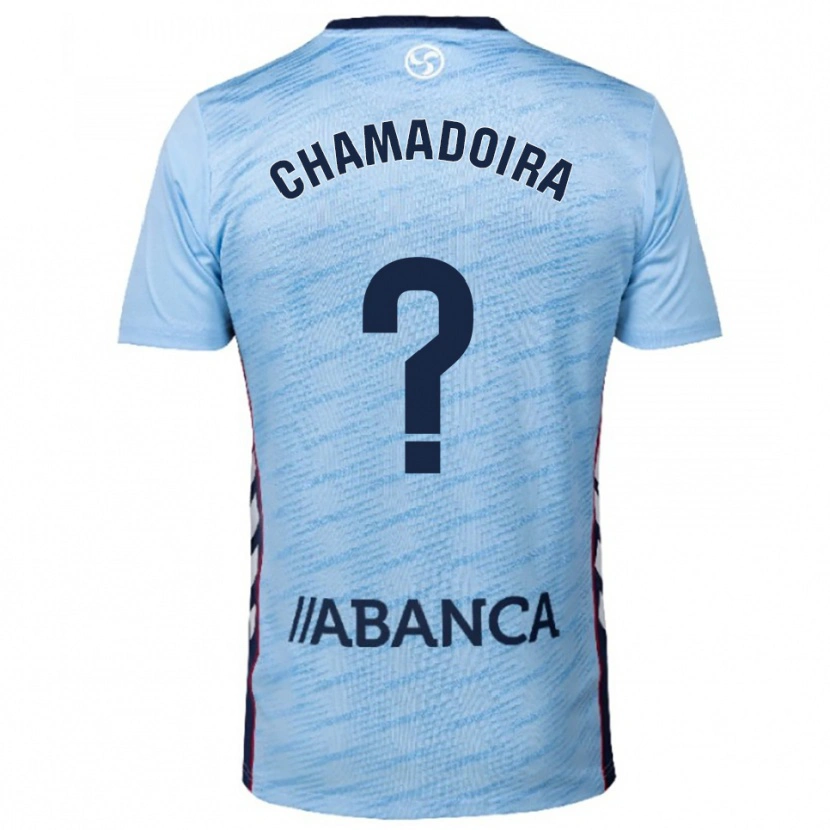 DanxenキッズHugo Chamadoira#0空色赤ホームシャツ2025/26ジャージーユニフォーム